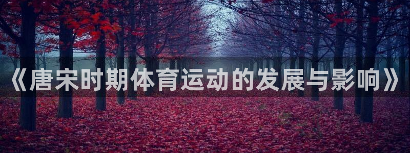 77体育app下载官网：《唐宋时期体育运动的发展与影响》