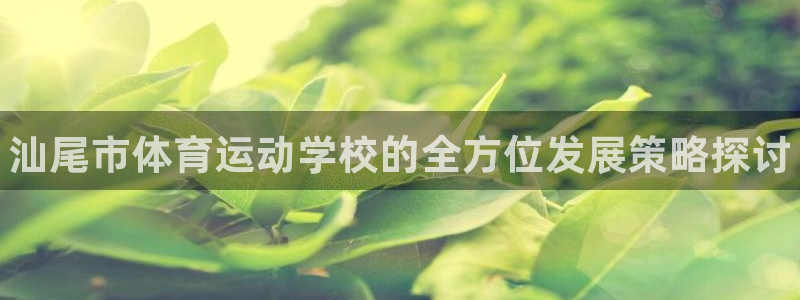 皇冠277体育：汕尾市体育运动学校的全方位发展策略探讨