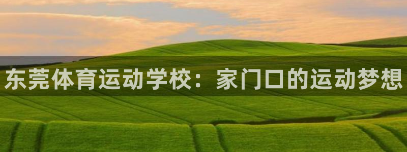 皇冠277体育：东莞体育运动学校：家门口的运动梦想